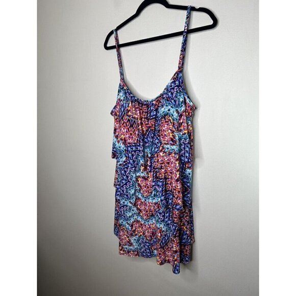 Jamaica Bay Swim Dress Blue Geometric Print Swimwear Women's Size 18W - Picture 2 of 14
